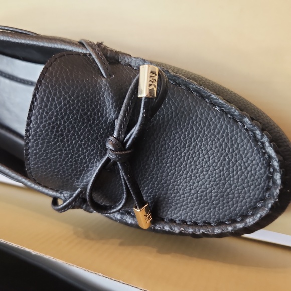 Nitb Michael Kors MK logo slip on loafers black leather Daisy Moccasins - Picture 3 of 5